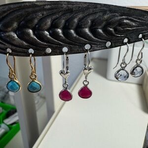 Elegant Gold and Silver Earrings Set 3 sets!!